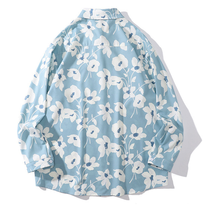 New for summer: floral print long-sleeved shirt