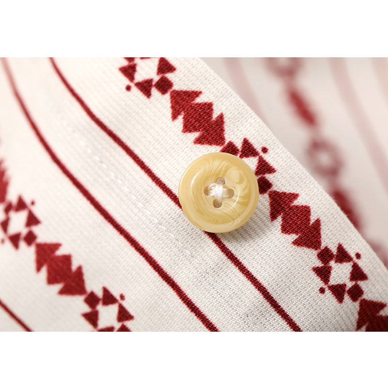 Navajo striped fine corduroy work shirt