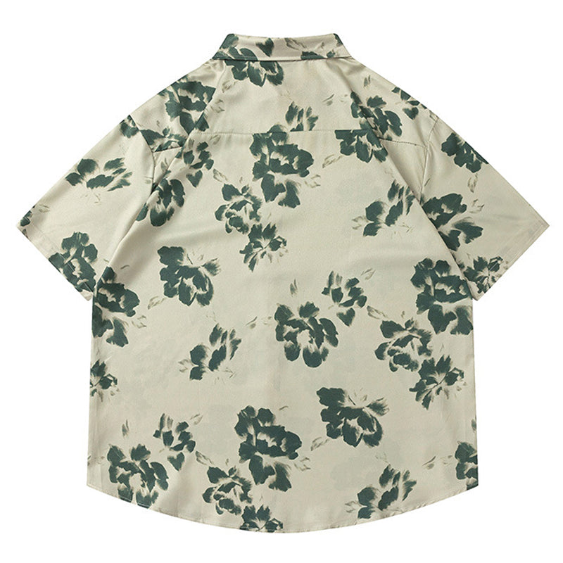 New for summer: floral print short-sleeved shirt