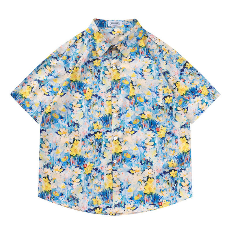 Hawaiian Vacation Painting Print Shirt