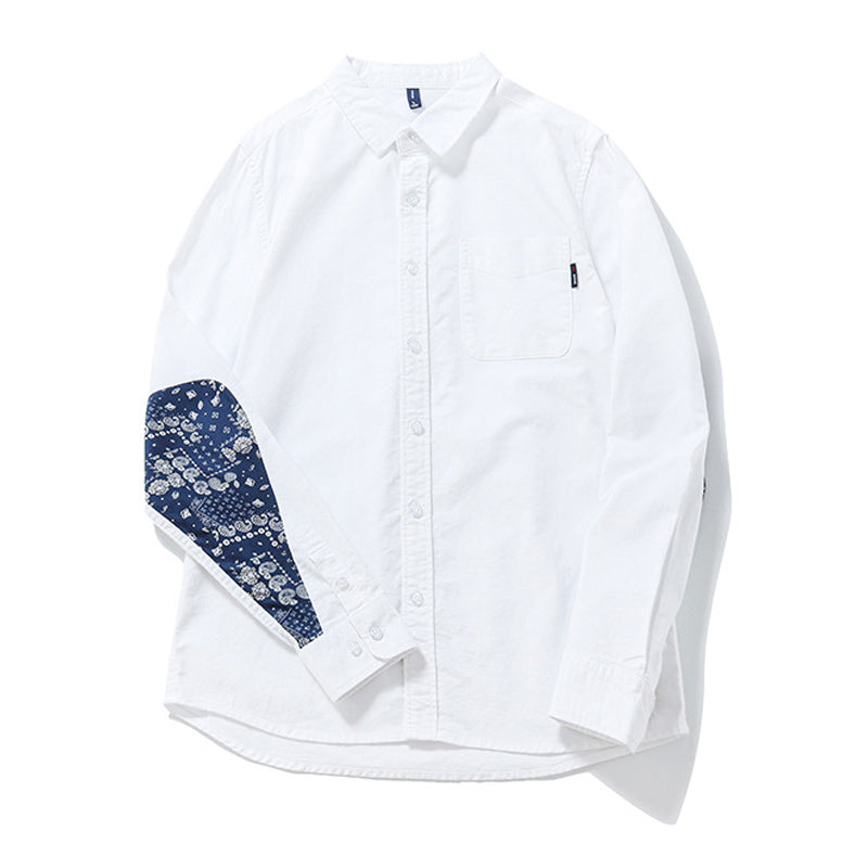 New Spring Washed Cashew Nuts Switch Shirt