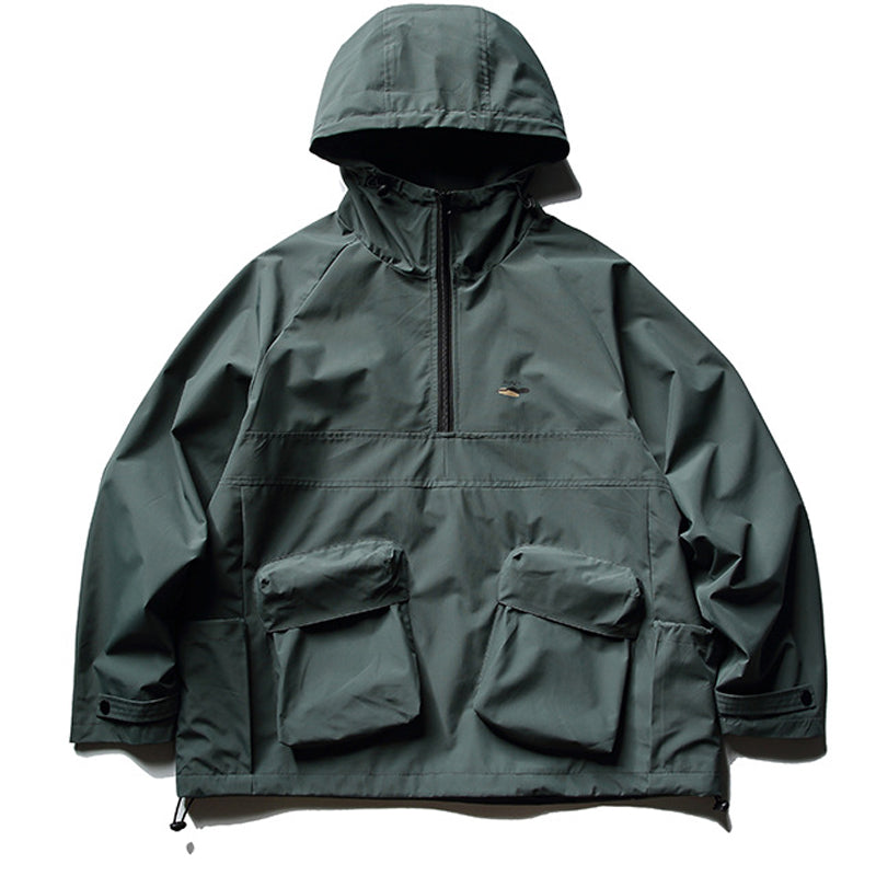 春新作無地ハーフジップ ジャケット