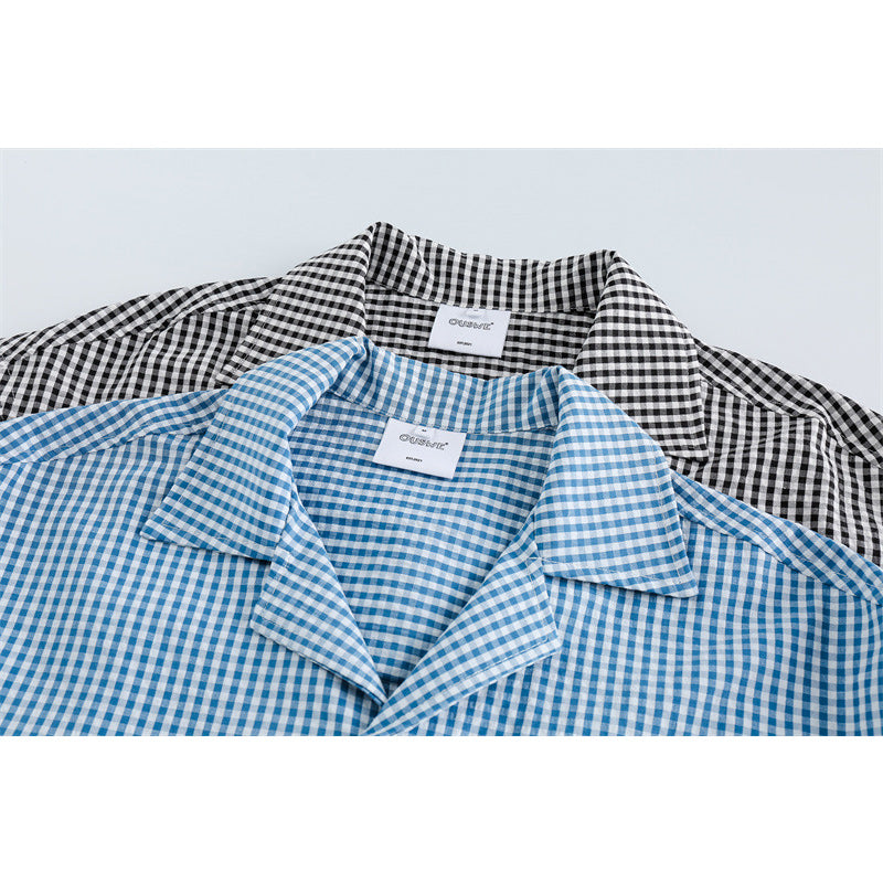Retro Cuban Check Short Sleeve Shirt