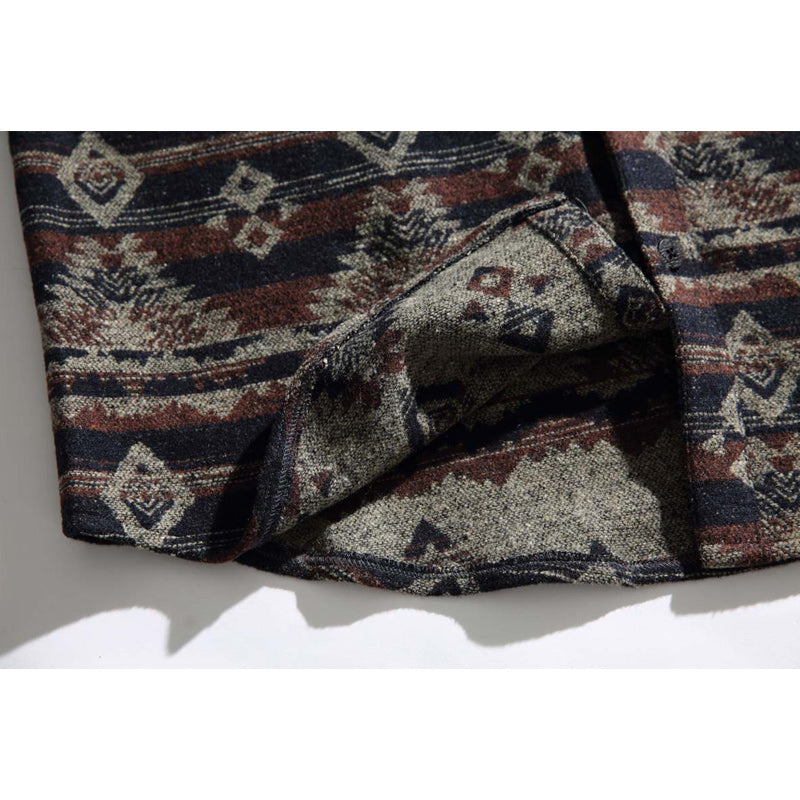NAVAJO Jacquard Tweed Long Sleeve Shirt