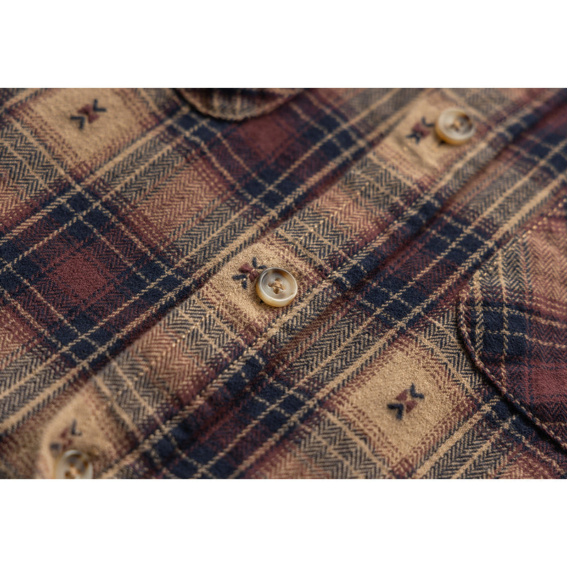 Classic check pattern short-sleeved shirt