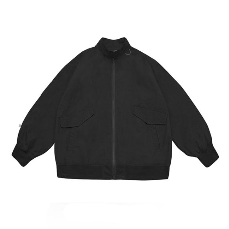 Retro, loose-fitting baseball jacket for outdoor casual wear