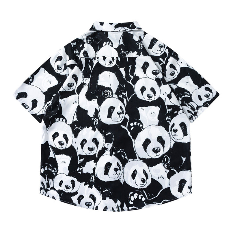 New for summer: Panda print short-sleeved shirt