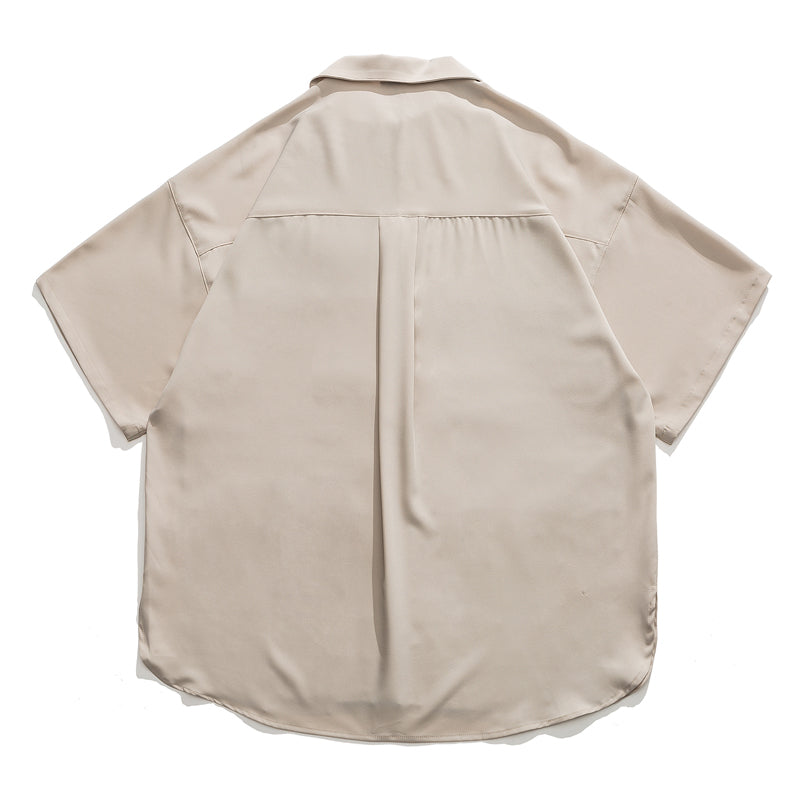Double-button short-sleeved work shirt, available in 3 colors