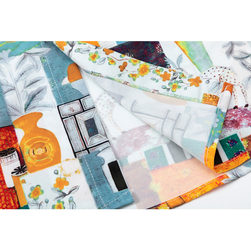 Cute printed short sleeve all-over shirt