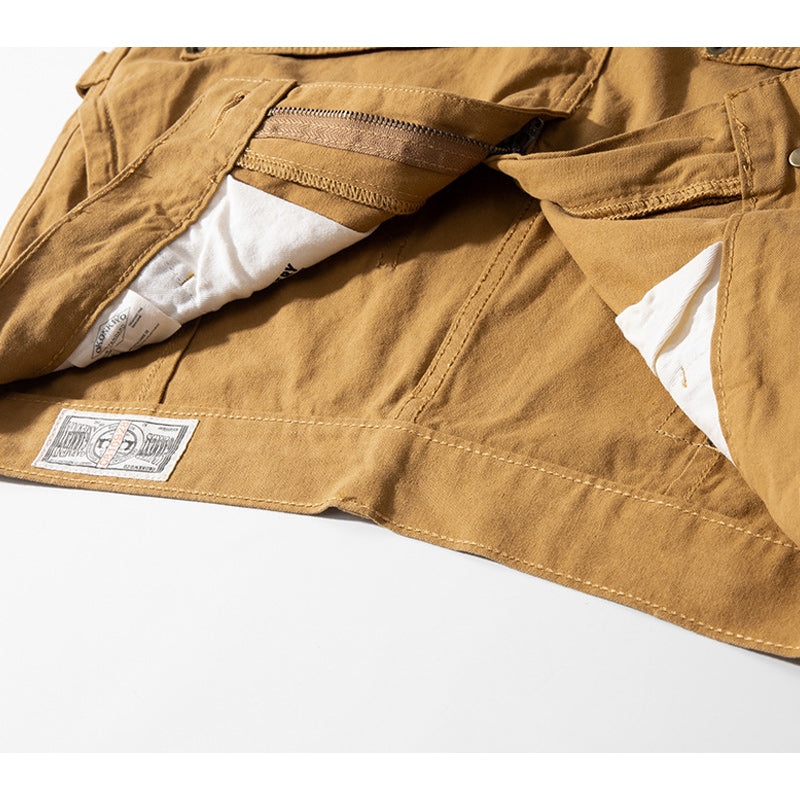 Piqué canvas multi-pocket work pants