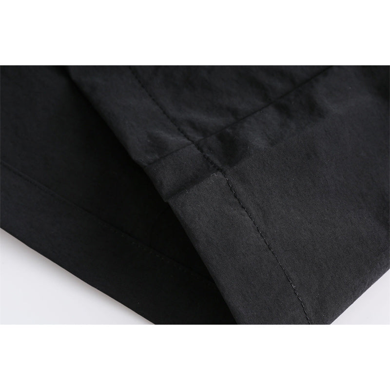 Zippered large pocket casual shorts