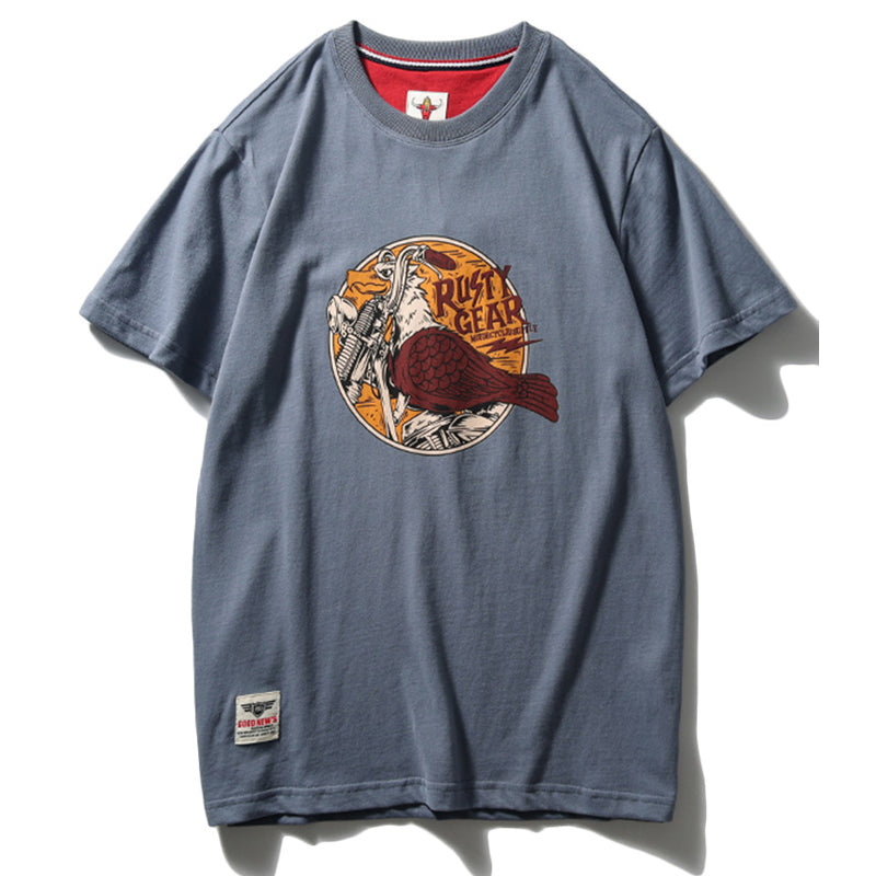Eagle Bike Summer New American Casual Print T-shirt