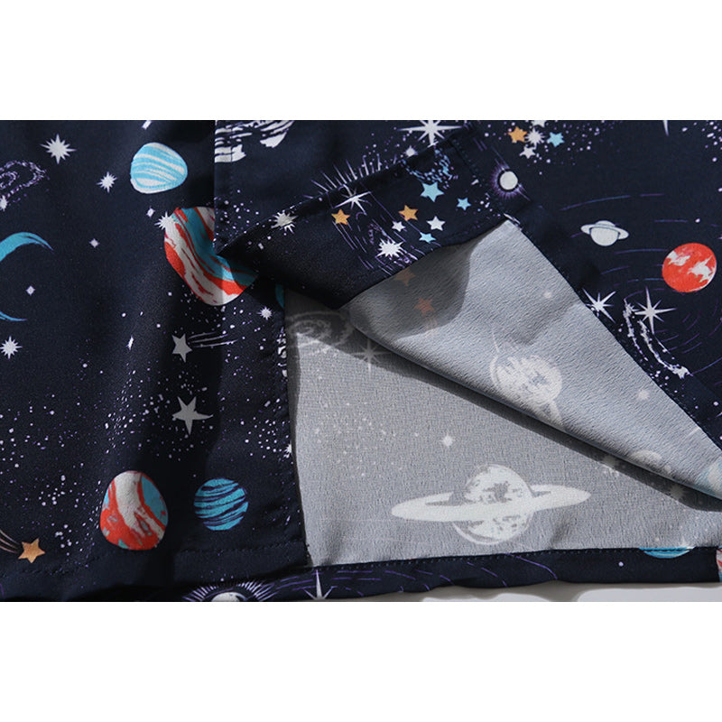 惑星・宇宙総柄アロハシャツ