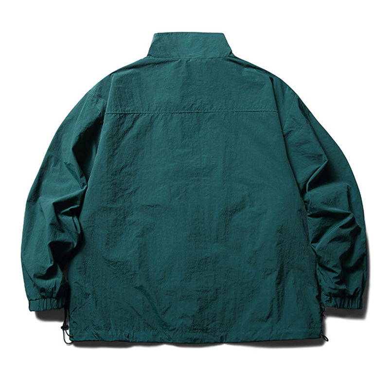Reversible Retro Zipper Work Jacket