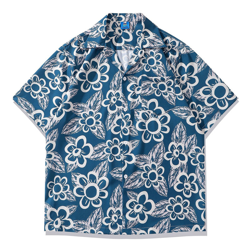 New for summer: Graffiti print short-sleeved shirt