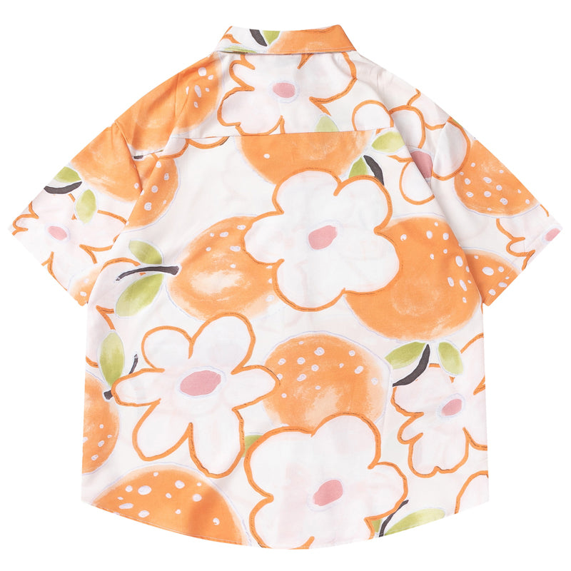 New for summer: floral print short-sleeved shirt