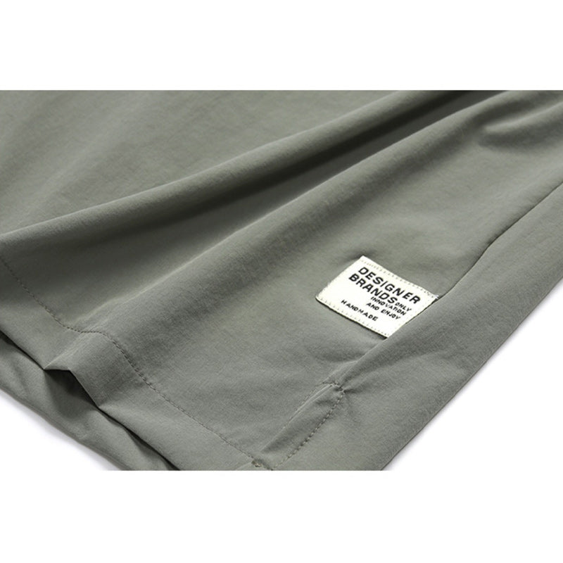 Classic plain Cuban color work short sleeve shirt