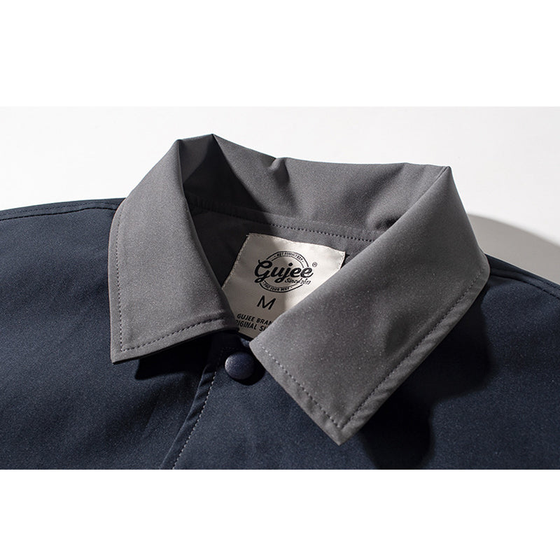 Retro mixed color loose casual jacket