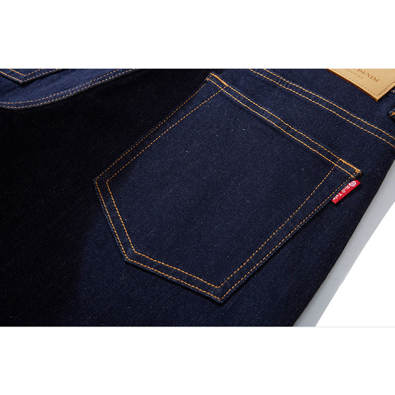 Red selvedge double primary color straight jeans