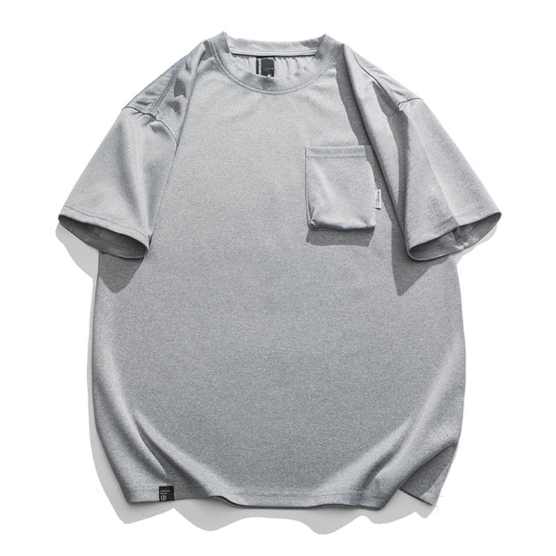 夏新作 無地 シンプル ポケット Tシャツ