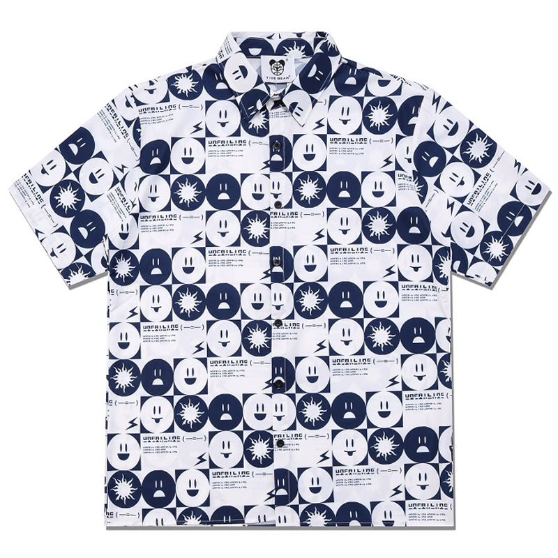New for summer: emoji print short-sleeved shirt