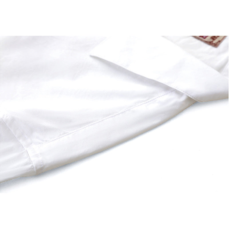 Chain Retro Embroidered Bowling Short Sleeve Open Collar Shirt