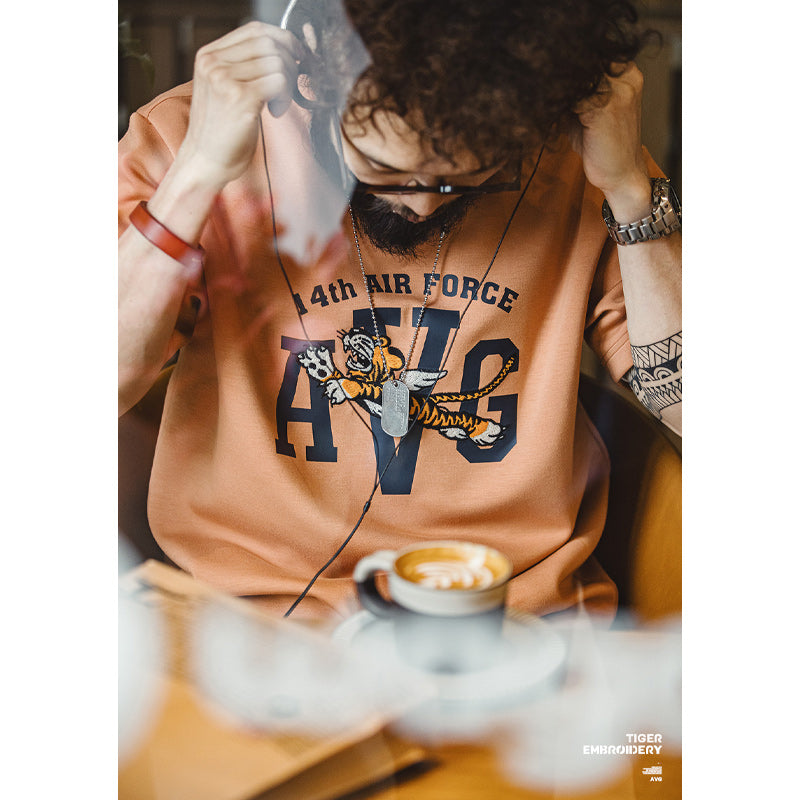 Military AVG Flying Tigers Embroidered Tee