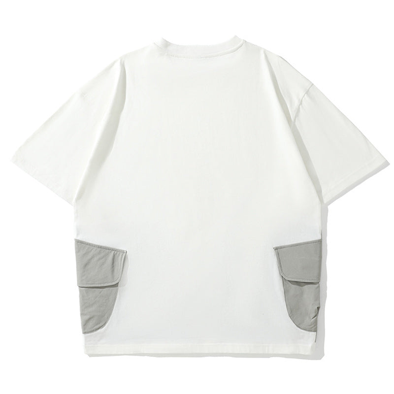 Switching pocket short sleeve T-shirt