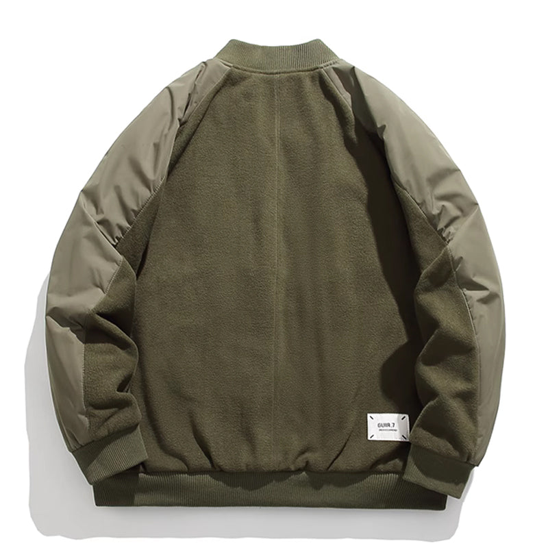 Padded fleece flight jacket