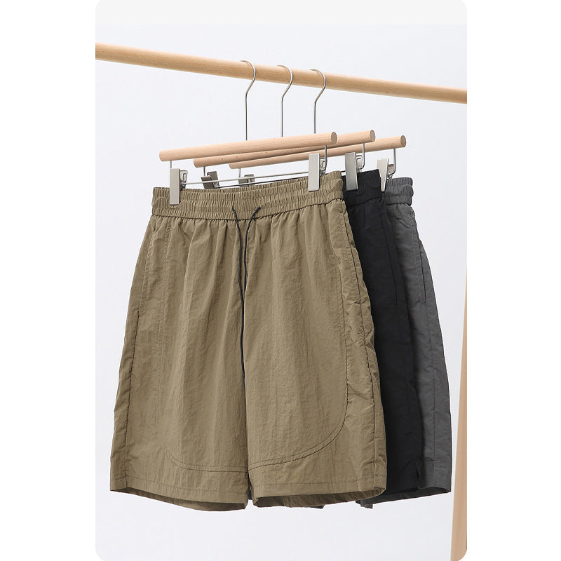 速乾通気性よいシンプル無地ショートパンツ