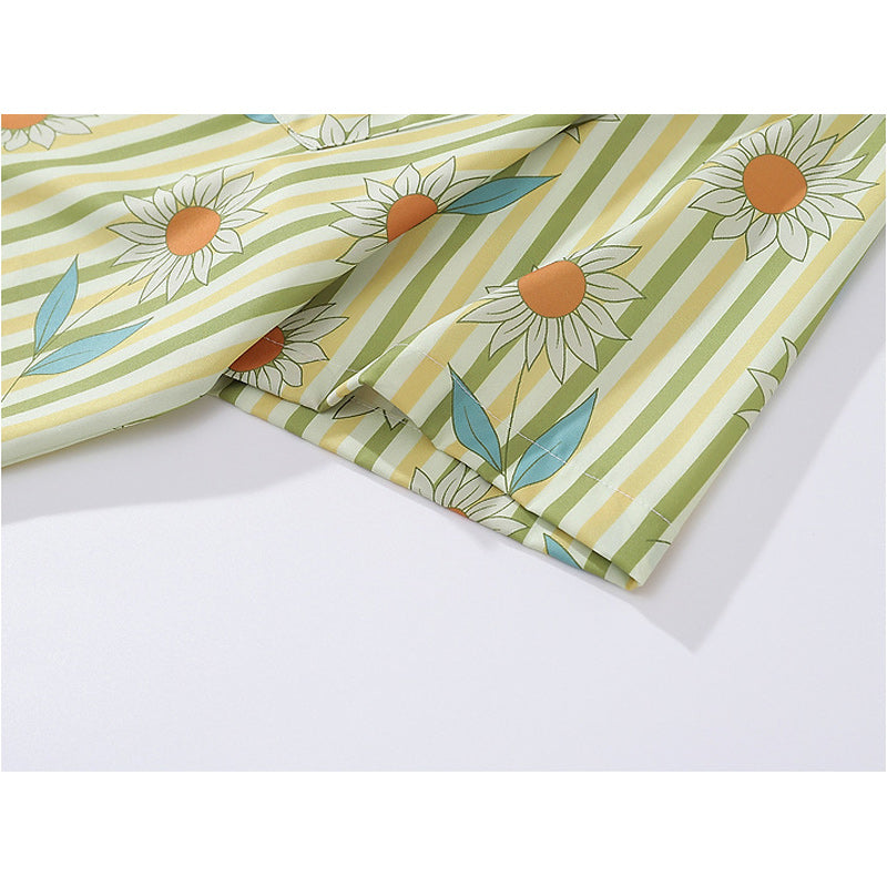 Cuban color "Sunflower" all-over print short-sleeved shirt