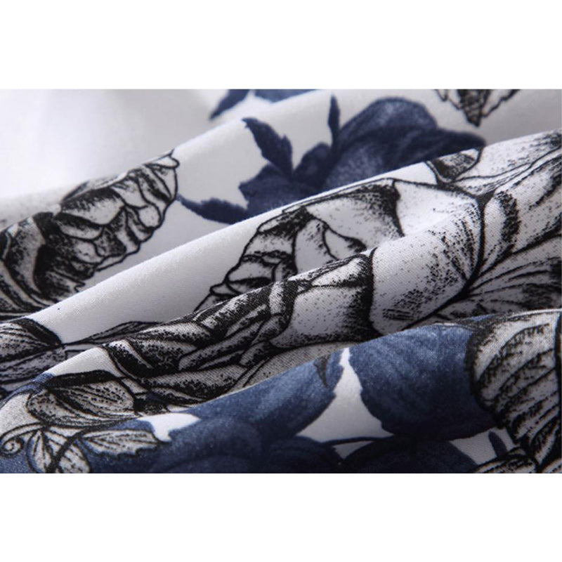 Classic floral summer short-sleeved aloha shirt