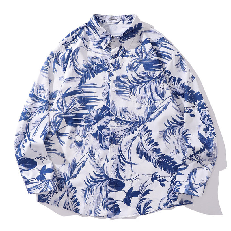 New Autumn All-Over Print Long Sleeve Shirt