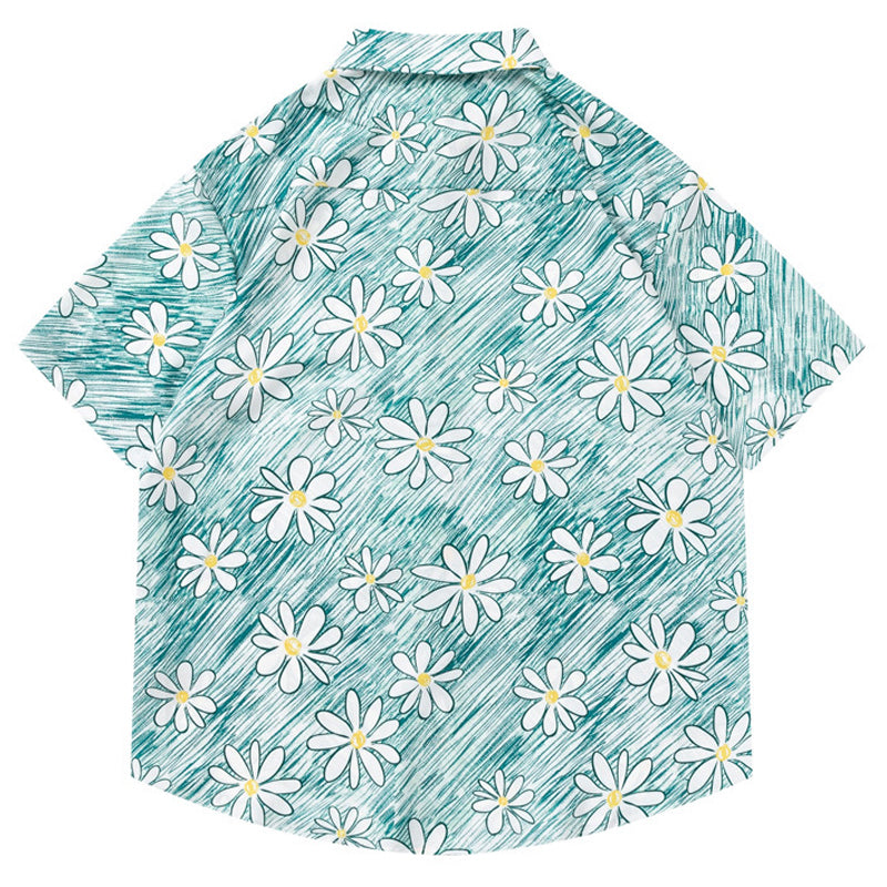 New for summer: Graffiti print short-sleeved shirt