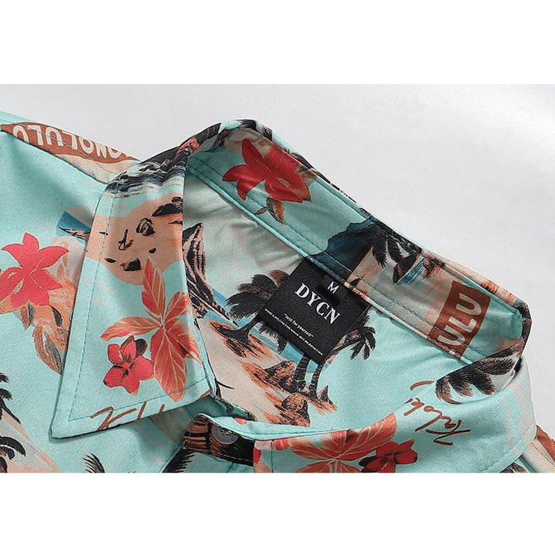 New for summer: Aloha print short-sleeved shirt