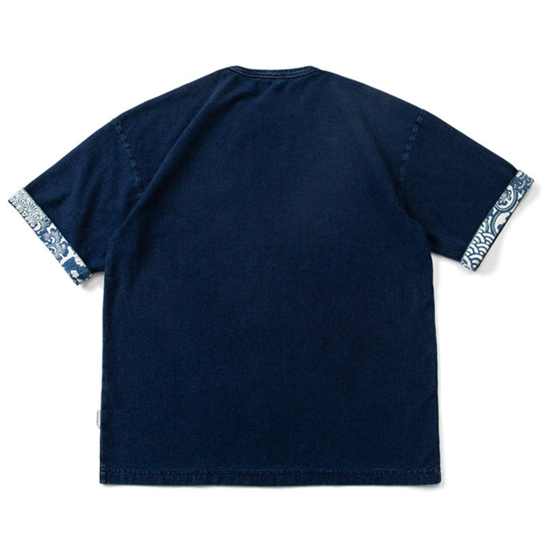 神奈川沖波裏ポケ 藍染Tシャツ