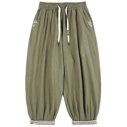 New for summer: Solid ethnic-style casual pants