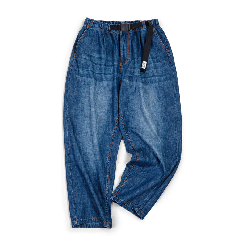 American Casual Washed Wide Denim Pants