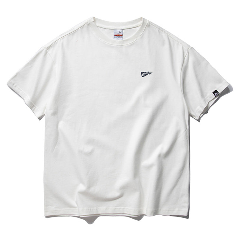 Back alphabet print short sleeve T-shirt