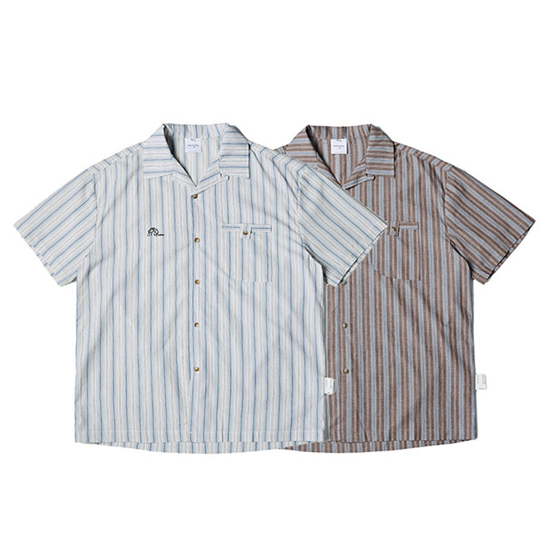 cityboyキューバカラーストライプ半袖シャツ