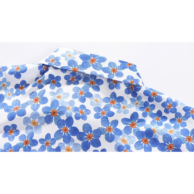New for summer: floral print short-sleeved shirt