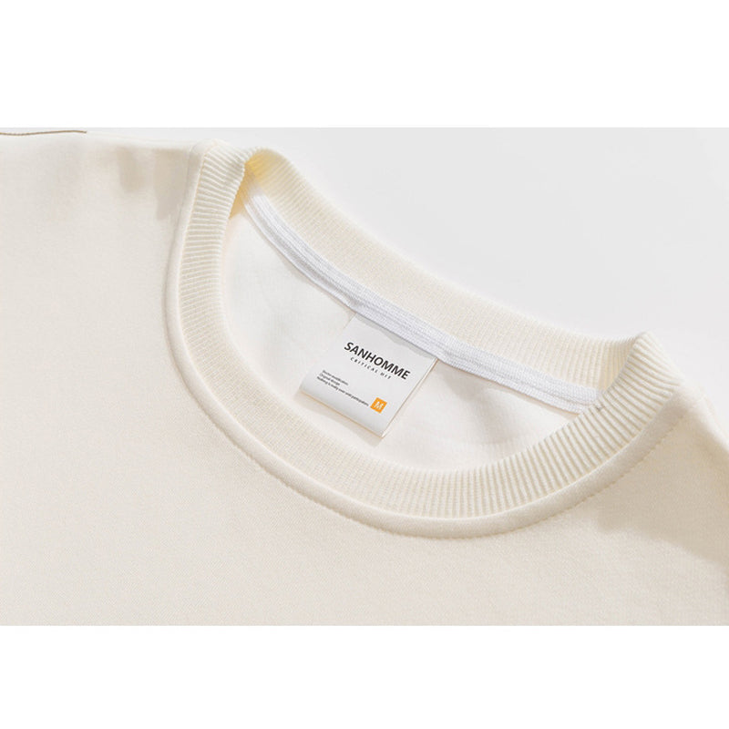 切替 ポケット飾り ラウンドネック 長袖インナー Tシャツ