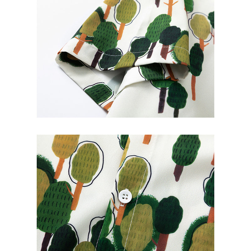 New for summer: Forest print short-sleeved shirt