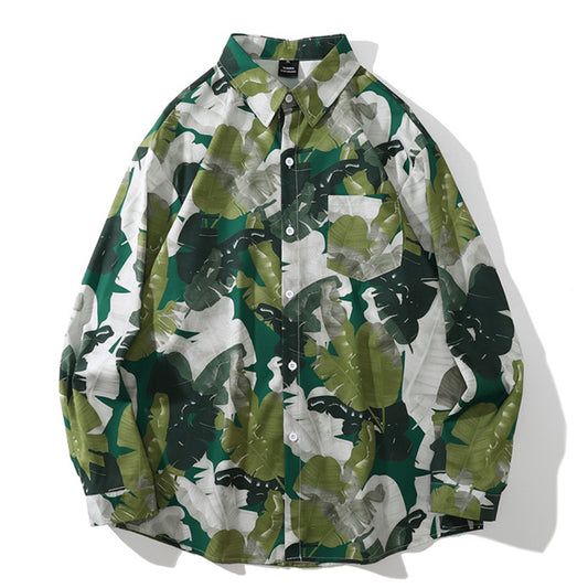 Plants Spring New Print Long Sleeve Shirt