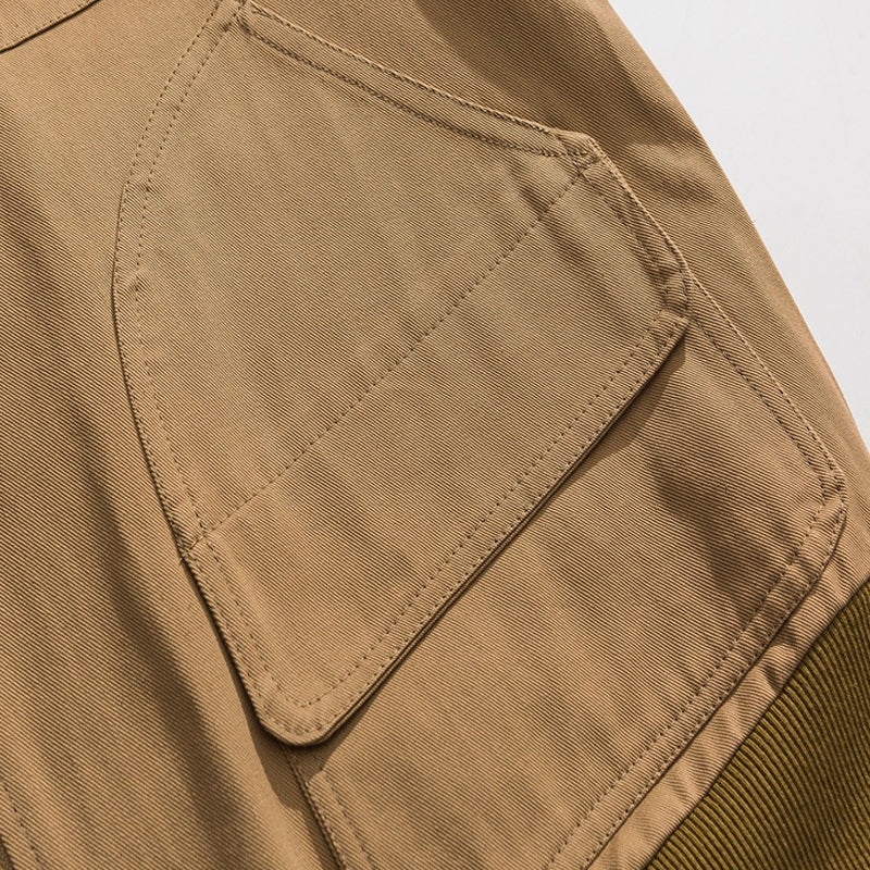 Contrast color jacket with Velcro pattern