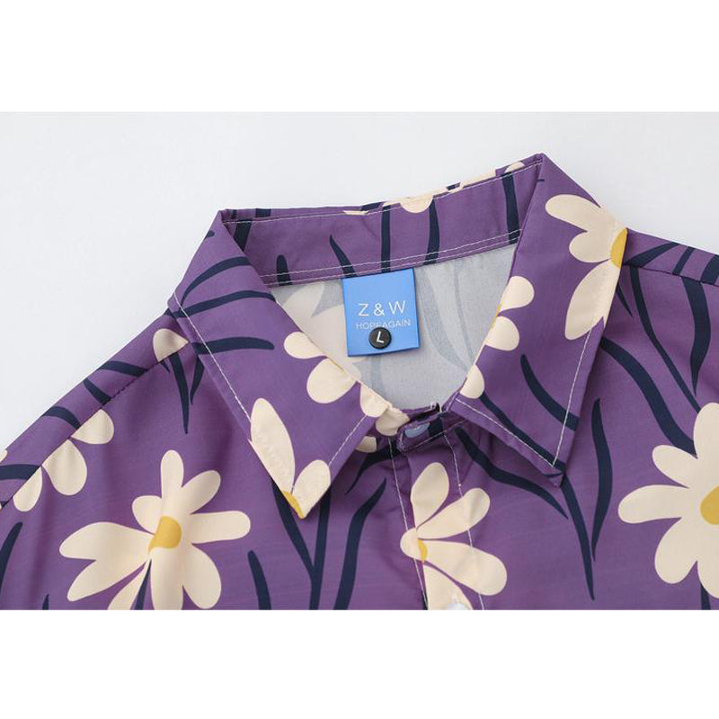 New for summer: floral print short-sleeved shirt
