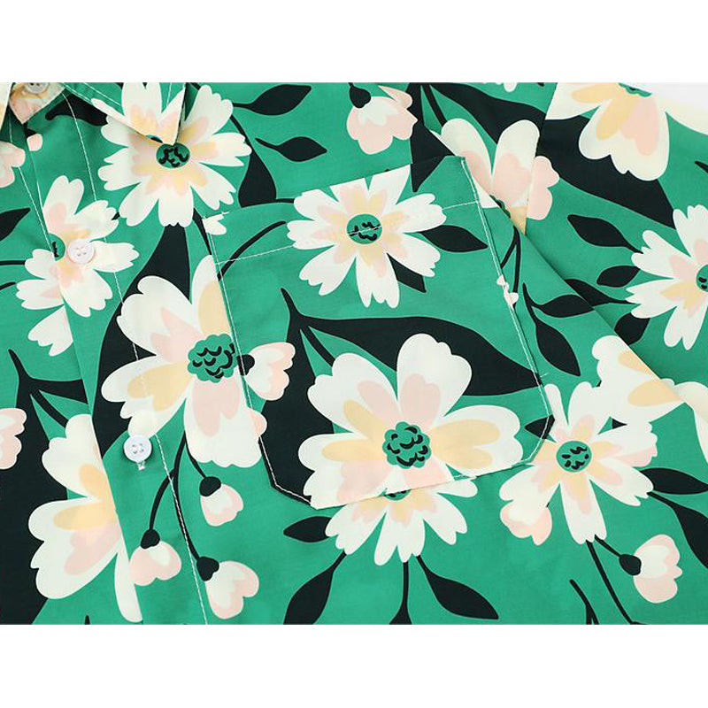 New for summer: floral print short-sleeved shirt