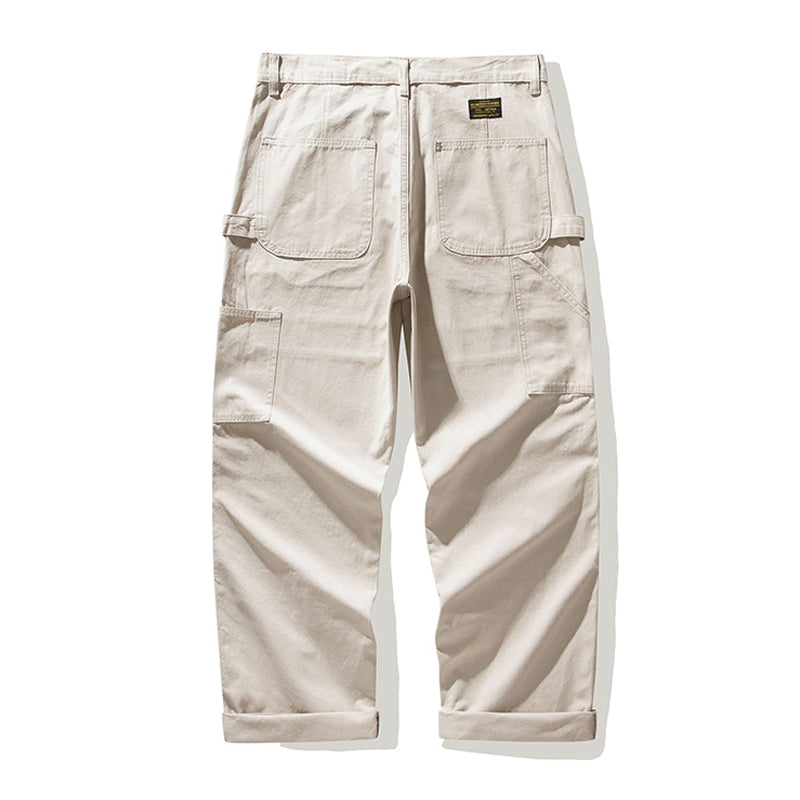 Piqué canvas multi-pocket work pants