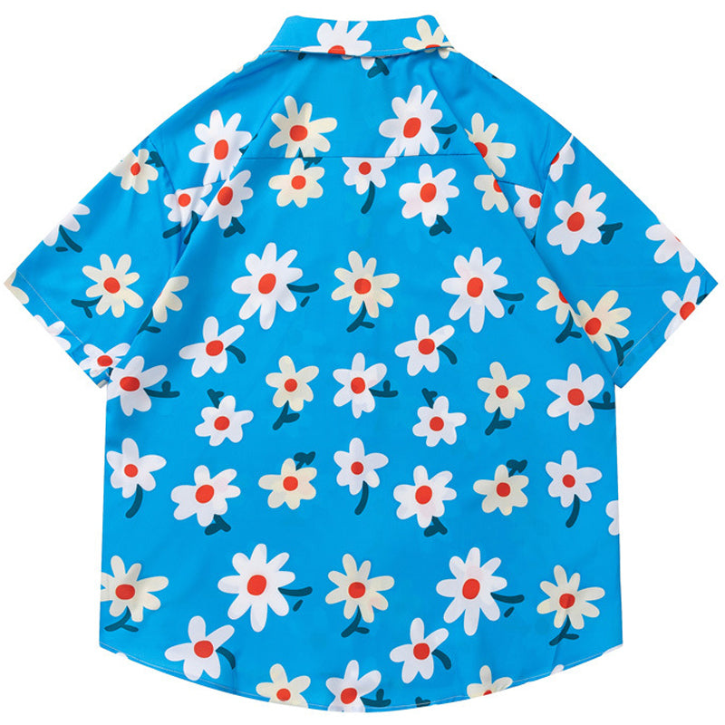 Aloha style daisy print shirt