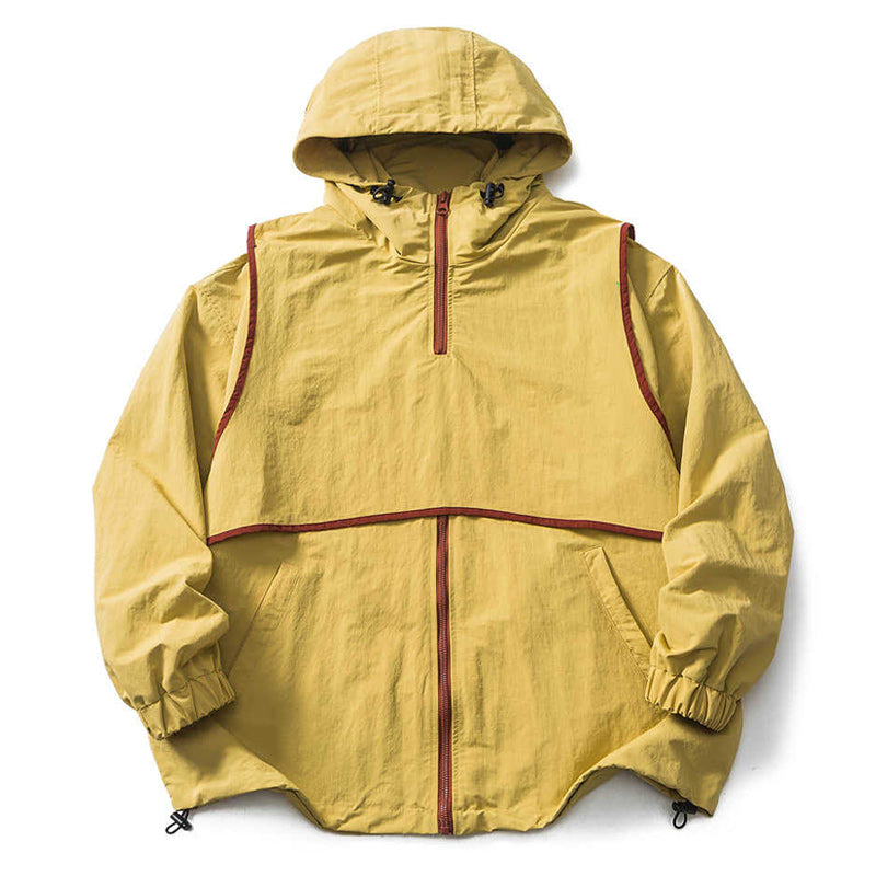 OUTDOOR Two-piece color combination hooded jacket set